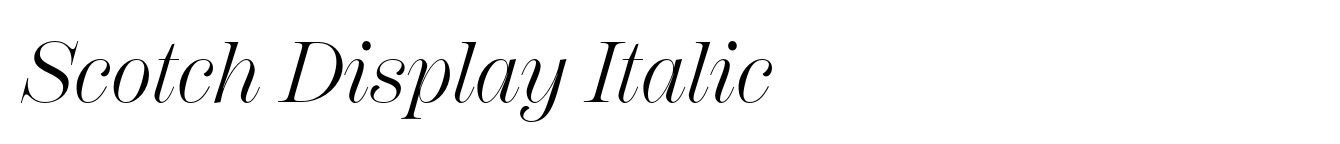 Scotch Display Italic